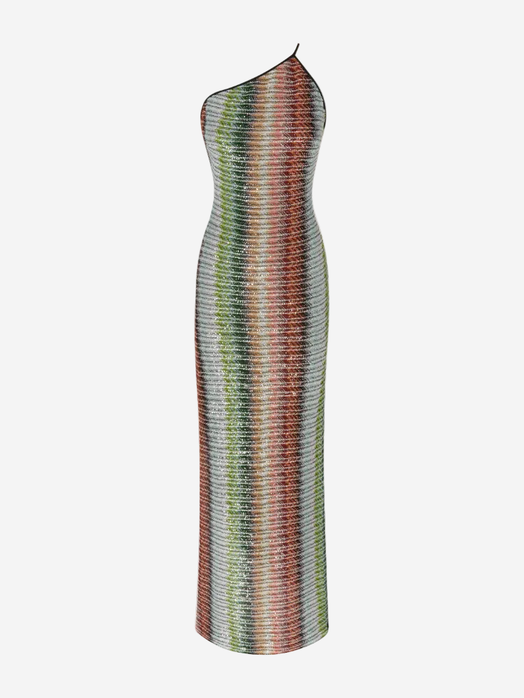 missoni maxi dress sale Chevron One Shoulder | FINAL Size:US 9.5 / UK 7.5 / EU 41 5 Pack Brushed Gold Crafted from luxurious wool Couture Designer