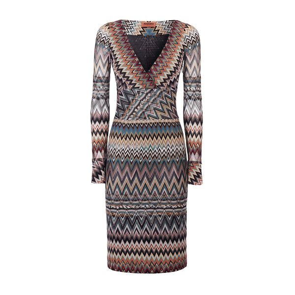Dress with Long sleeves in Multicolour