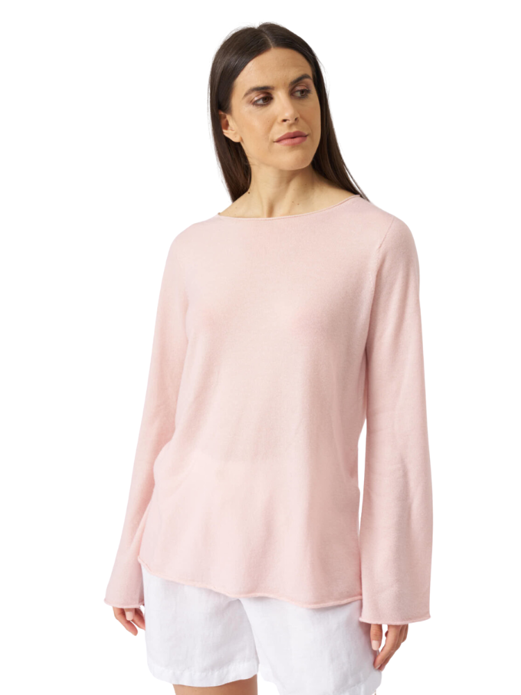 Cashmere Round Neck Knit Sweater  PINK