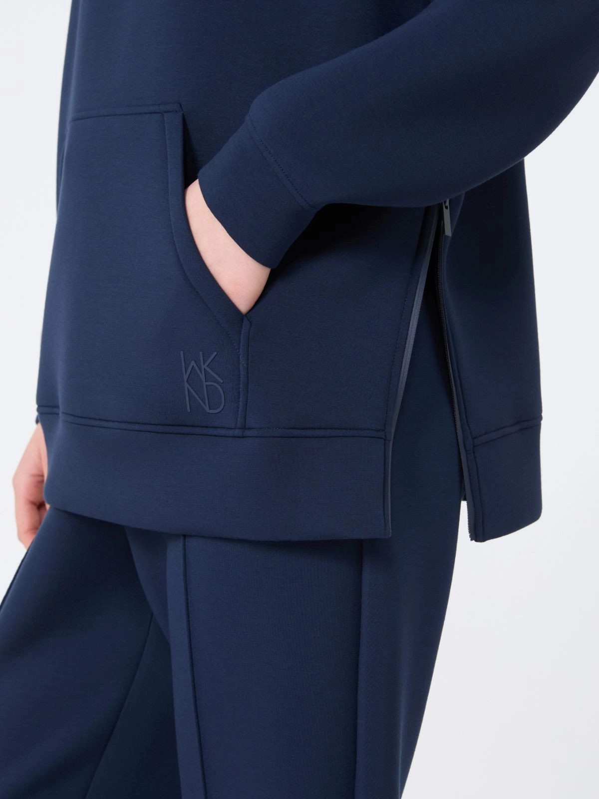 Long Scuba Jersey Sweatshirt Navy