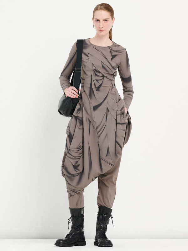 At Length Printed Dress Printed