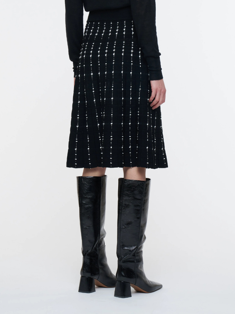 Knee Length Striped Skirt