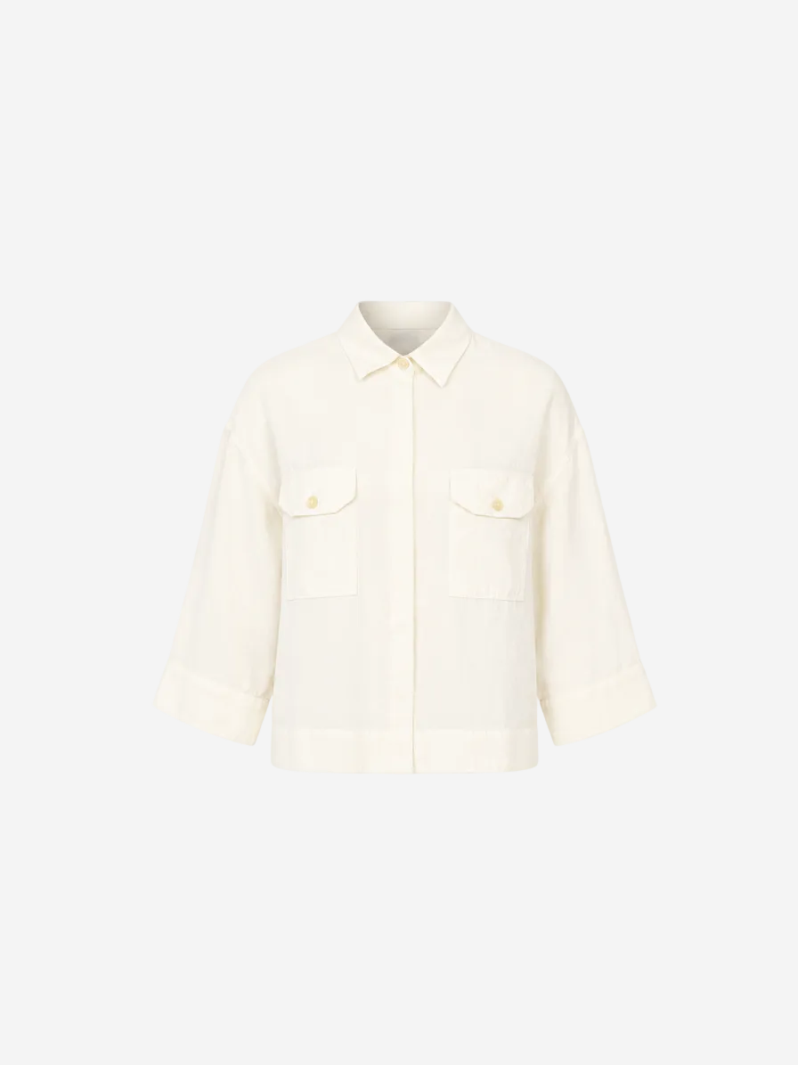 Linen Women Coat Butter