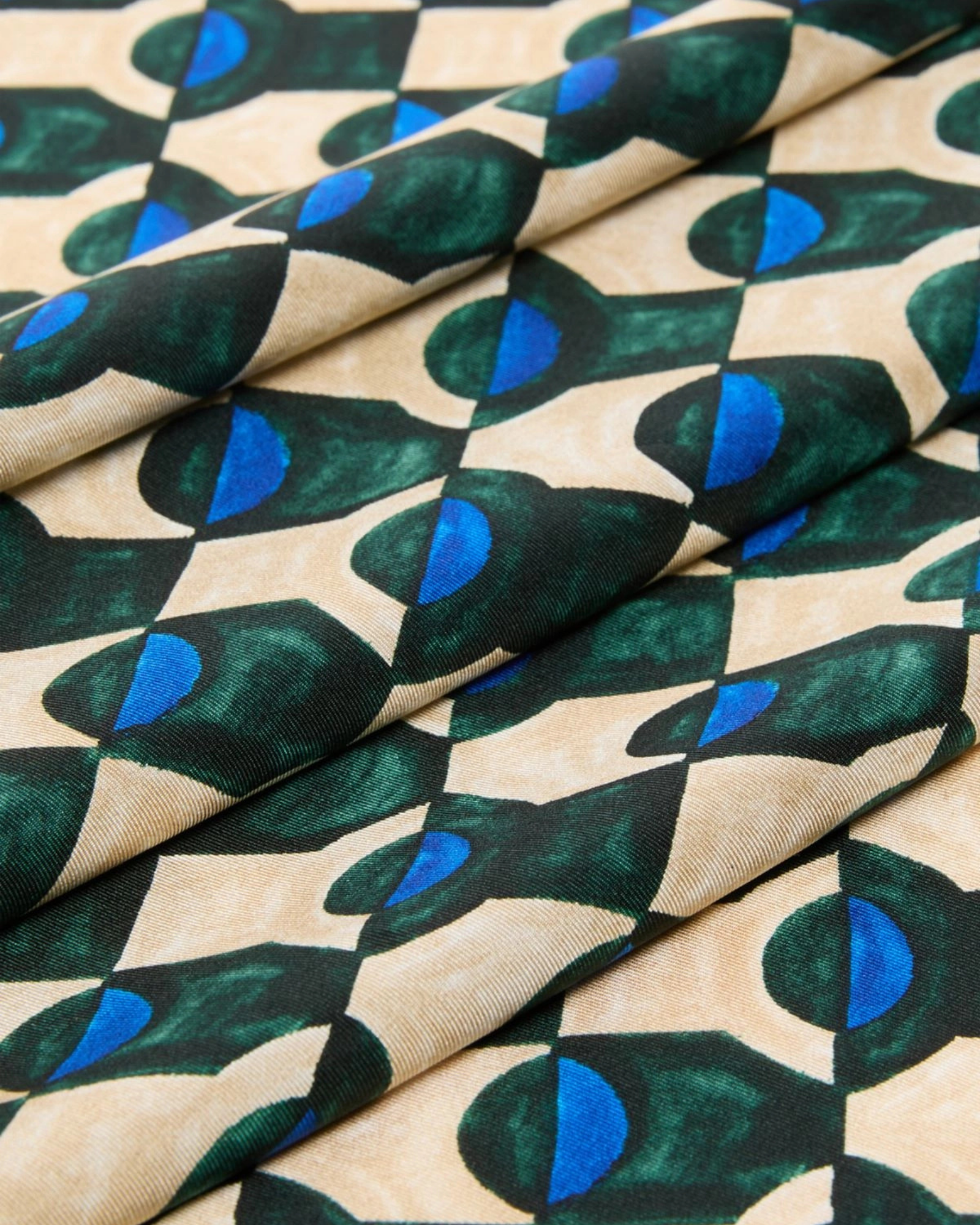 Silk twill foulard scarf Dark Green