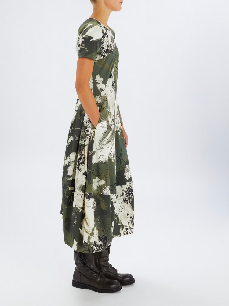 Mesmerize Dress Multi Green Print