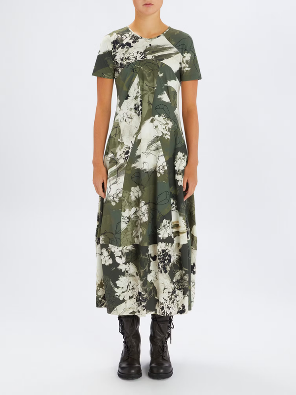 Mesmerize Dress Multi Green Print