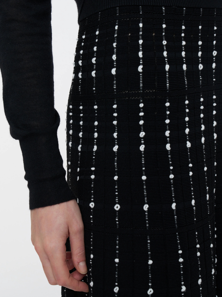 Knee Length Striped Skirt