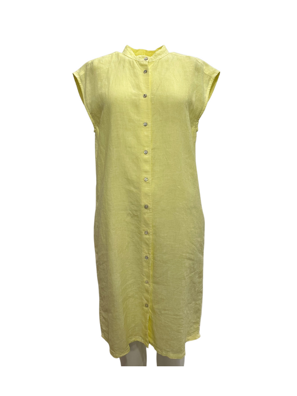 Cap Sleeve Linen Dress