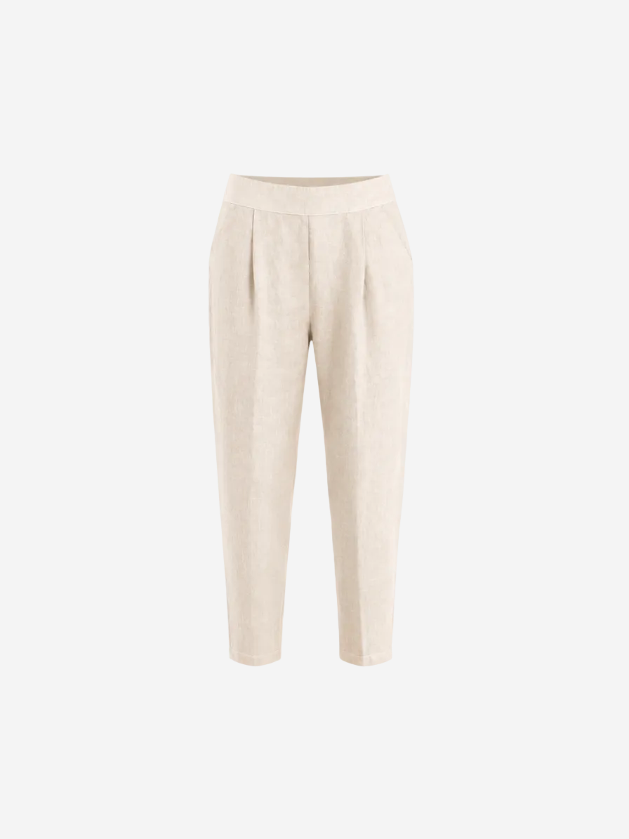 Linen Wide-Leg Trousers Safari Soft