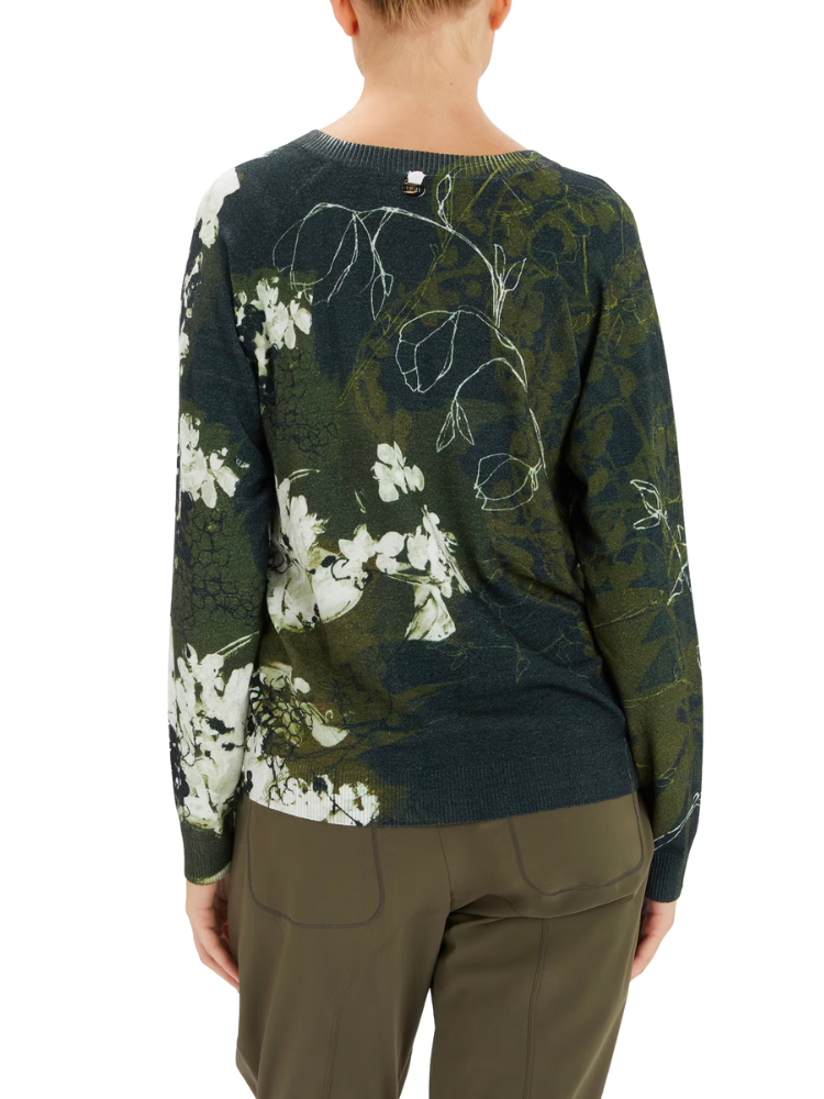 Amuse V-Neck Sweater Floral Print