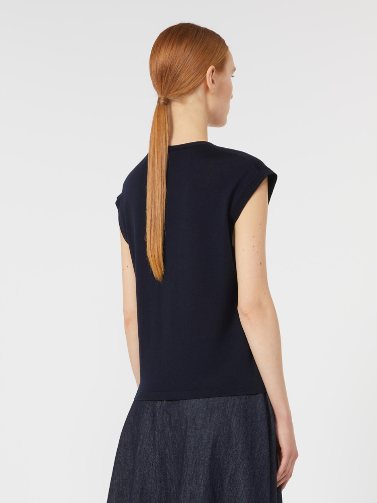 Cubano Knitted Vest Navy