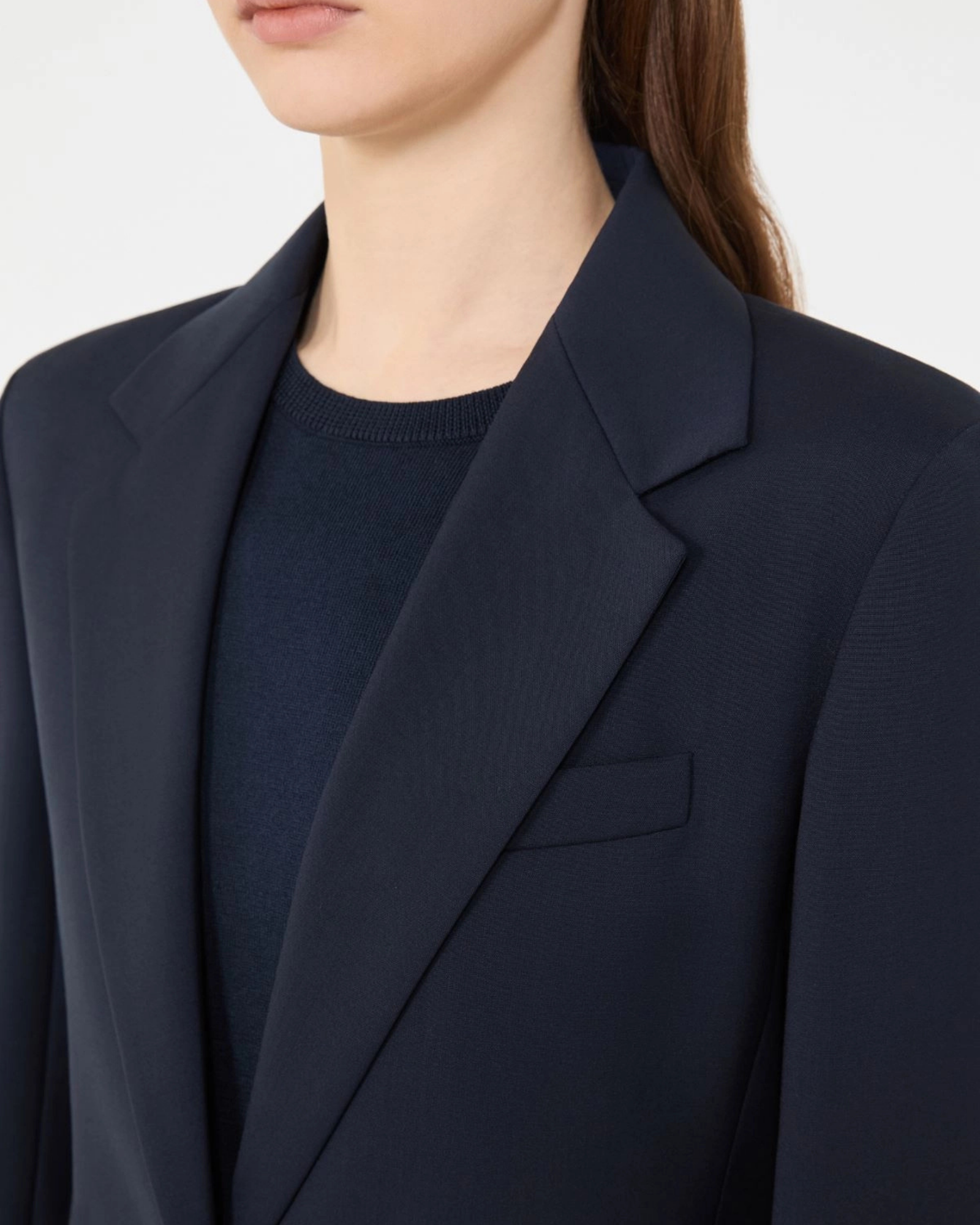 Virgin wool stretch jacket Navy