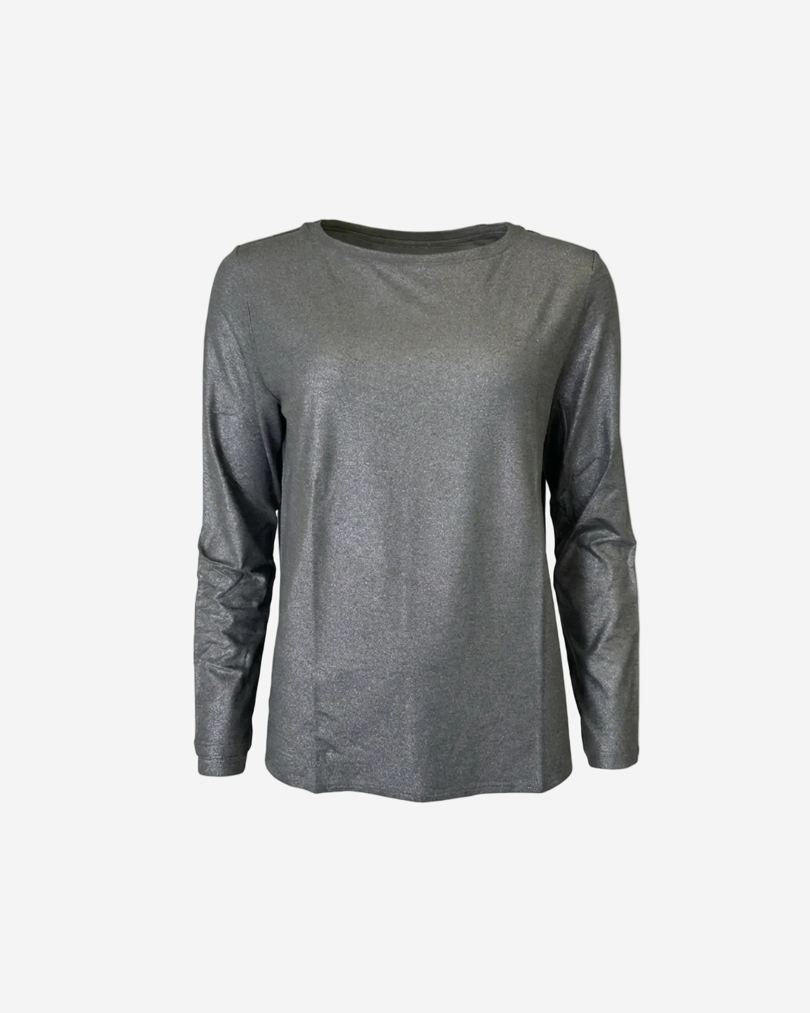 Gray long-sleeve shirt on a white background