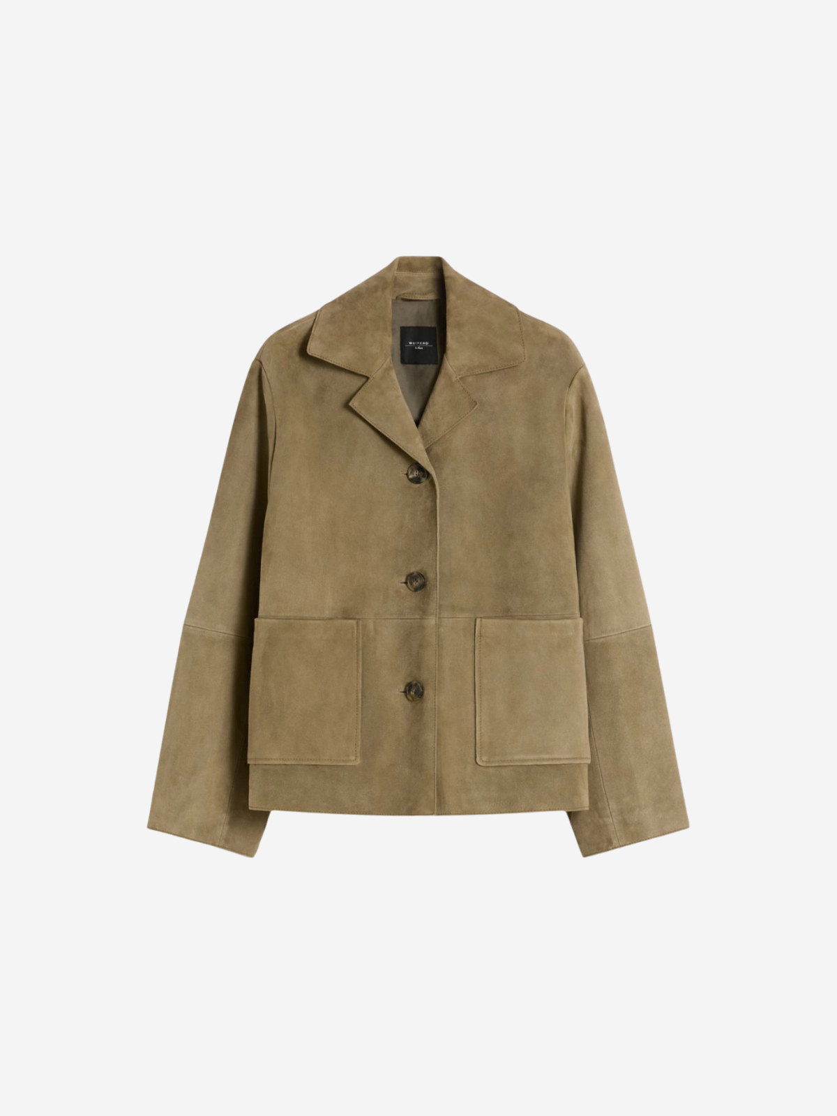 Palchi Suede Cropped Jacket Mud