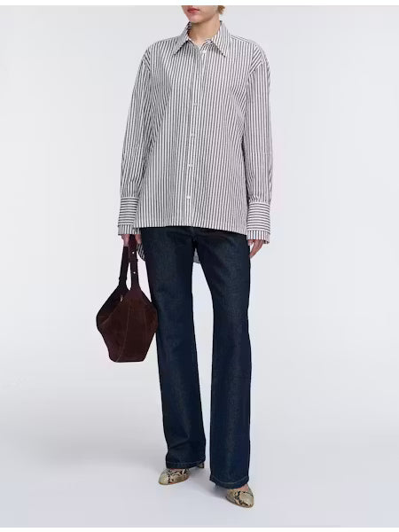 Theia-Blouse-Cotton Stripe
