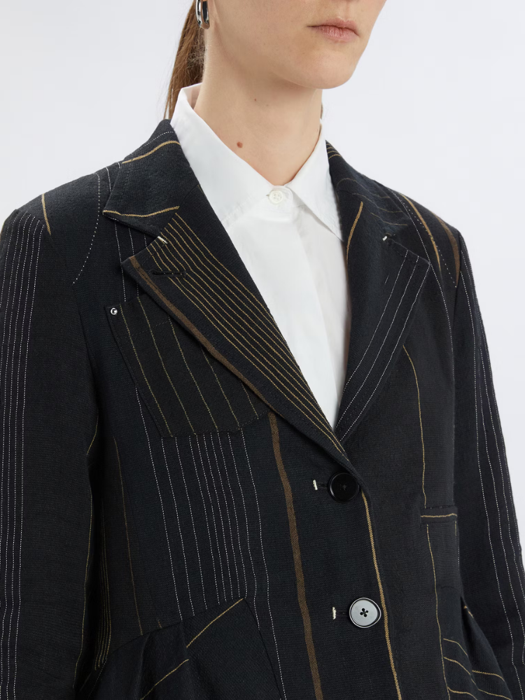 Mimi Jacket  Black Pinstripe