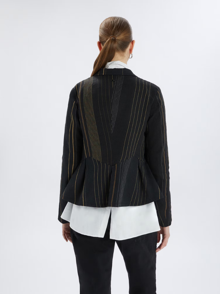 Mimi Jacket  Black Pinstripe