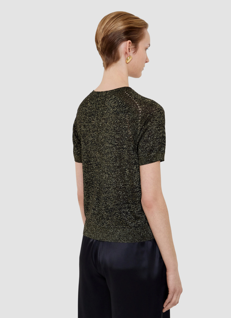Lille Lurex Knit Top Black