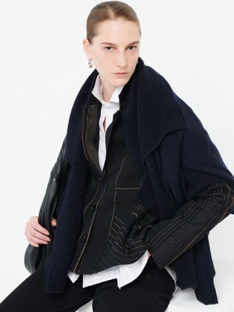 Mimi Jacket  Black Pinstripe