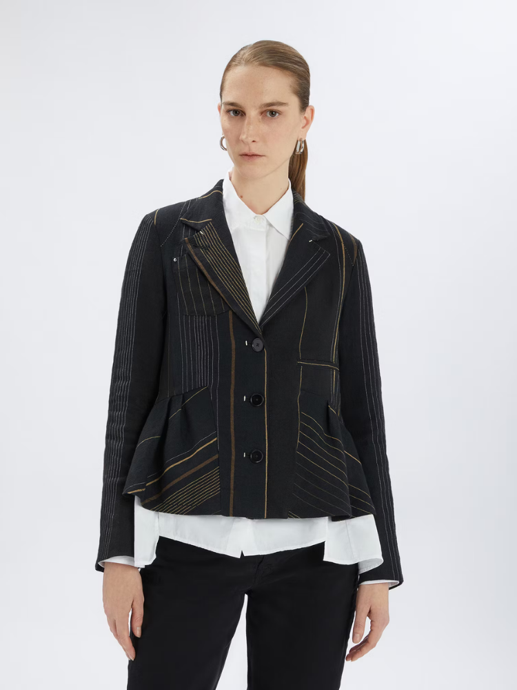 Mimi Jacket  Black Pinstripe