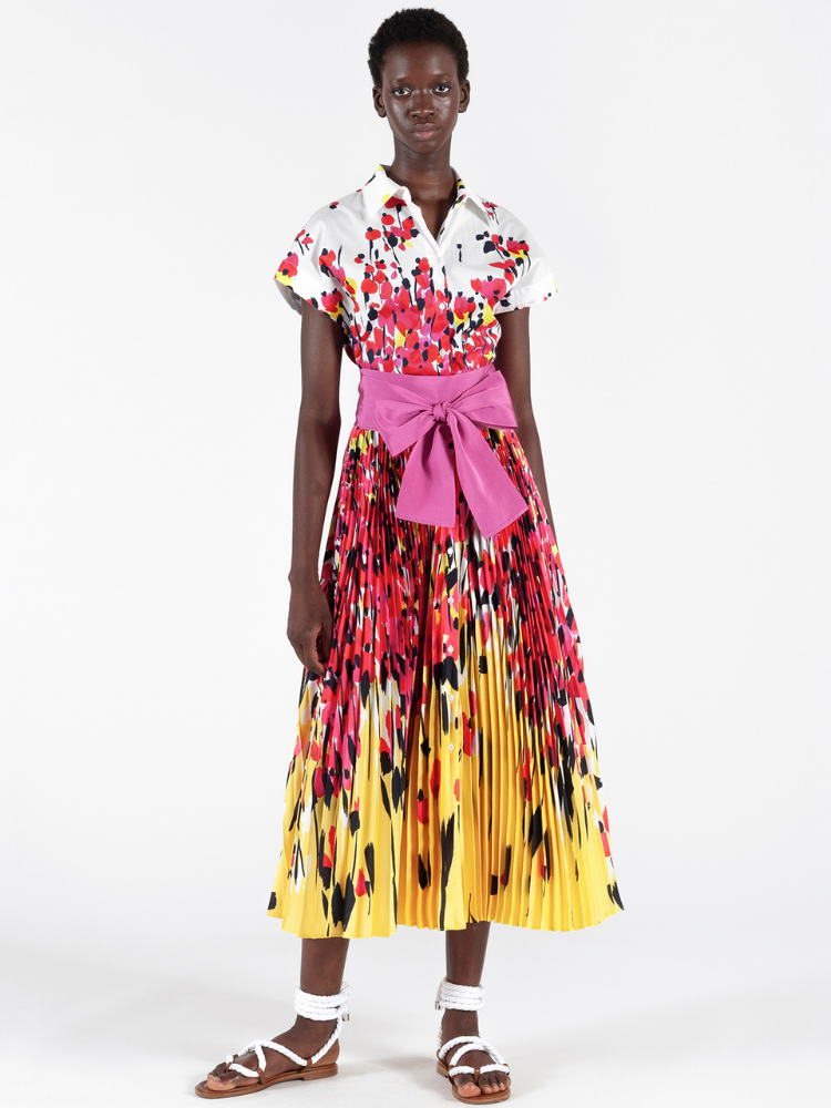 Hortense Pleated Long Dress