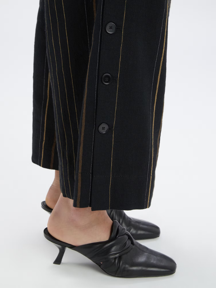 Shallow Pants  Black Pinstripe