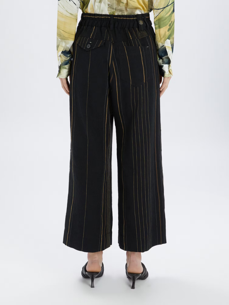 Shallow Pants  Black Pinstripe
