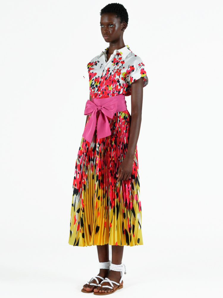 Hortense Pleated Long Dress