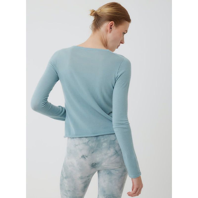 Long Sleeve Cashmere Top in Green