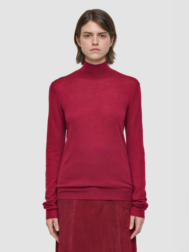 High Neck Longsleeve Cashair Red