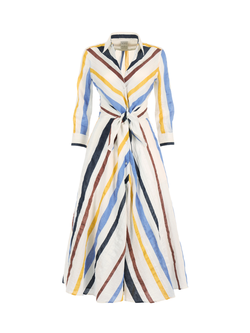 Dralla Long Sleeve Tie Front Dress