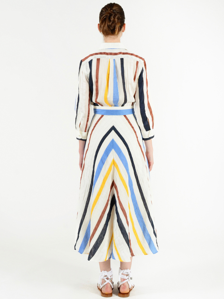 Dralla Long Sleeve Tie Front Dress