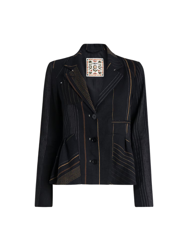 Mimi Jacket  Black Pinstripe