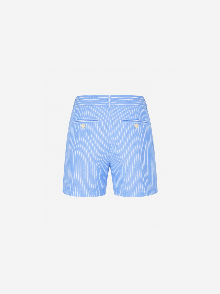 Linen Bermuda Shorts Denim