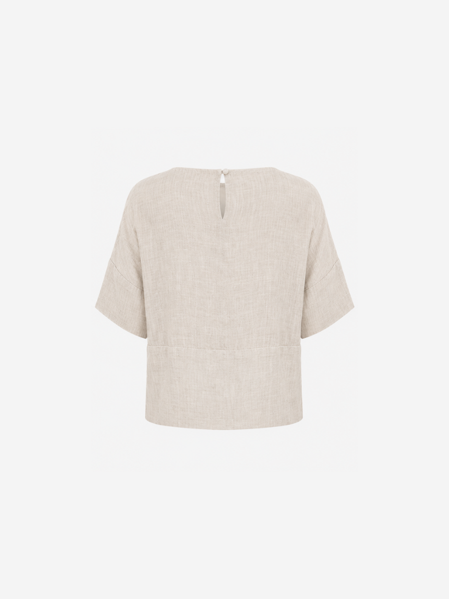 Linen Short Sleeve Women Shirt Safari Soft