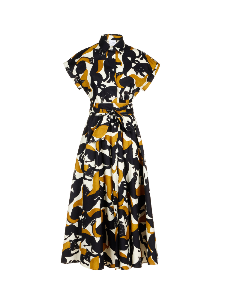Danielle Short Sleeve Printed  Dress