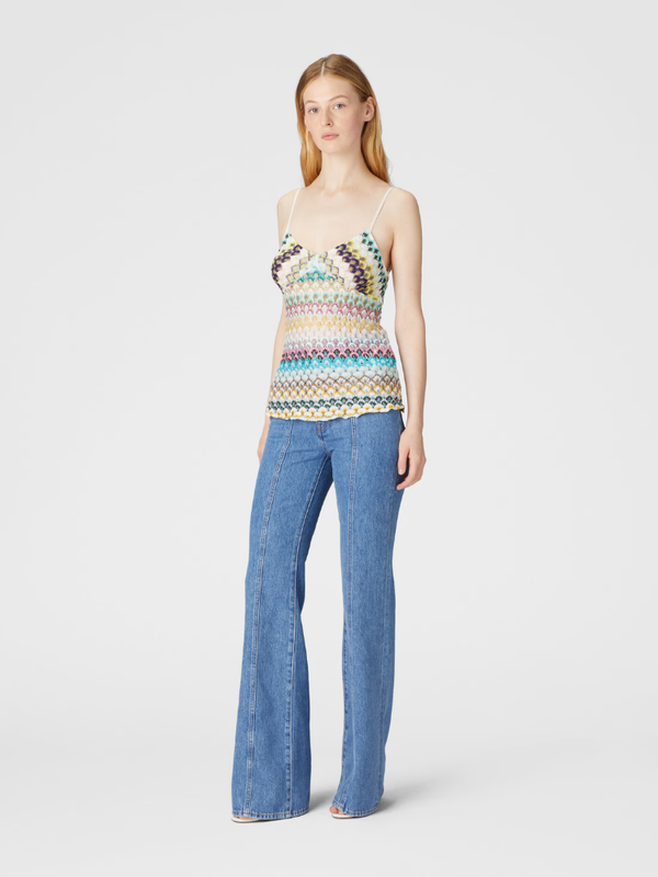 Sleeveless lace top