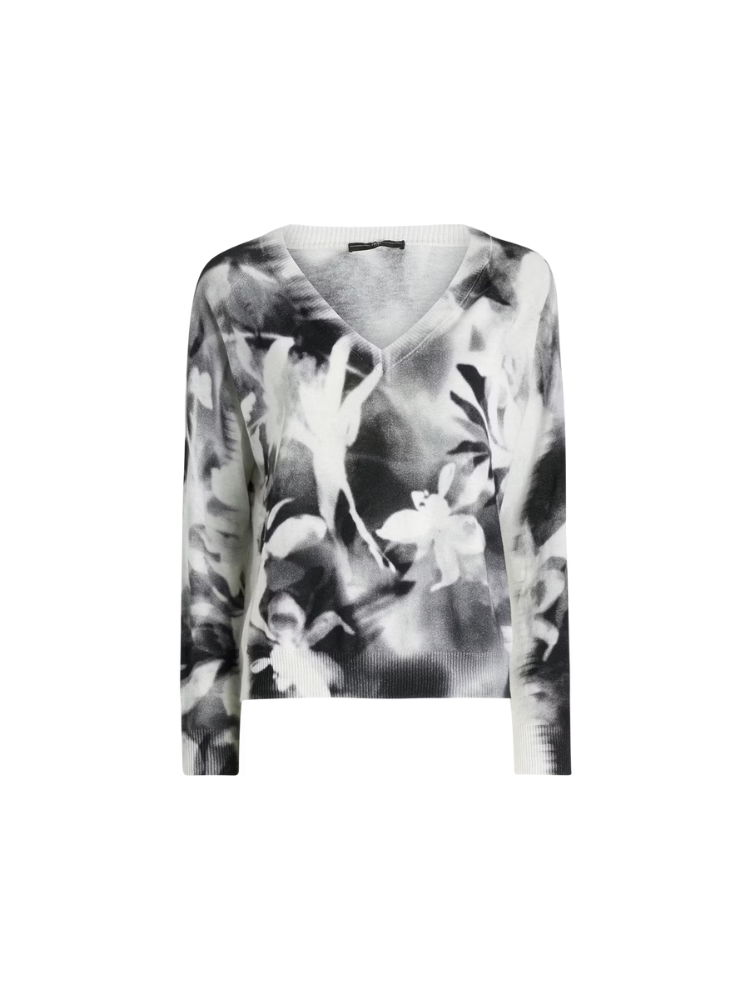 Cecilia V-neck Sweater Multi Print