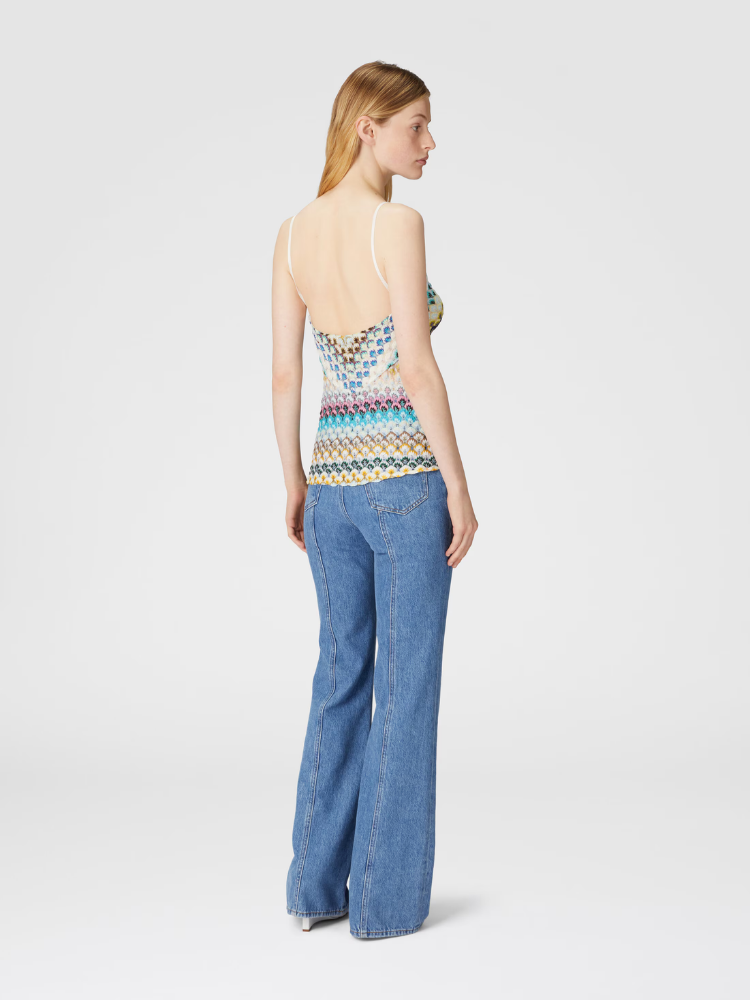 Sleeveless lace top