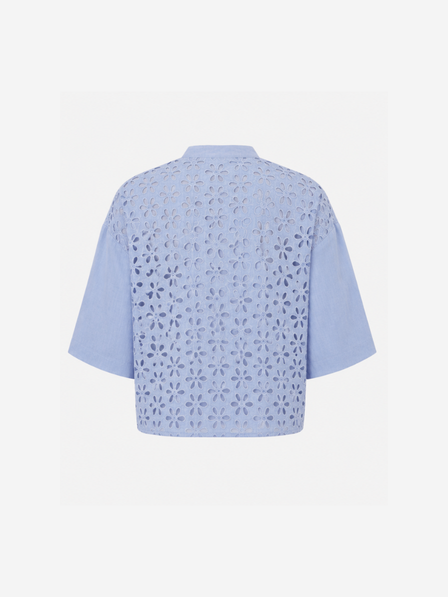 Linen Short Sleeve Women Shirt Pacific Soft
