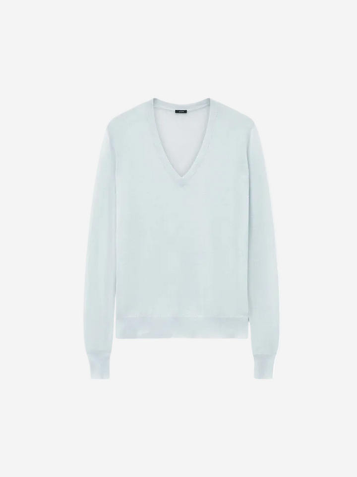 Light blue sweater on a white background