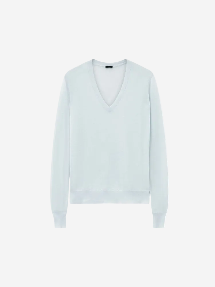 Light blue sweater on a white background
