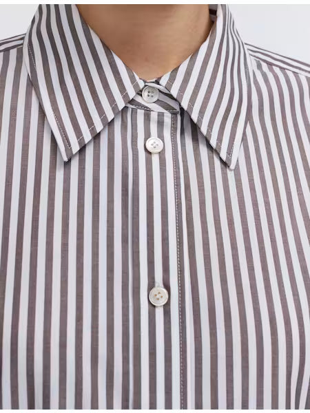 Theia-Blouse-Cotton Stripe