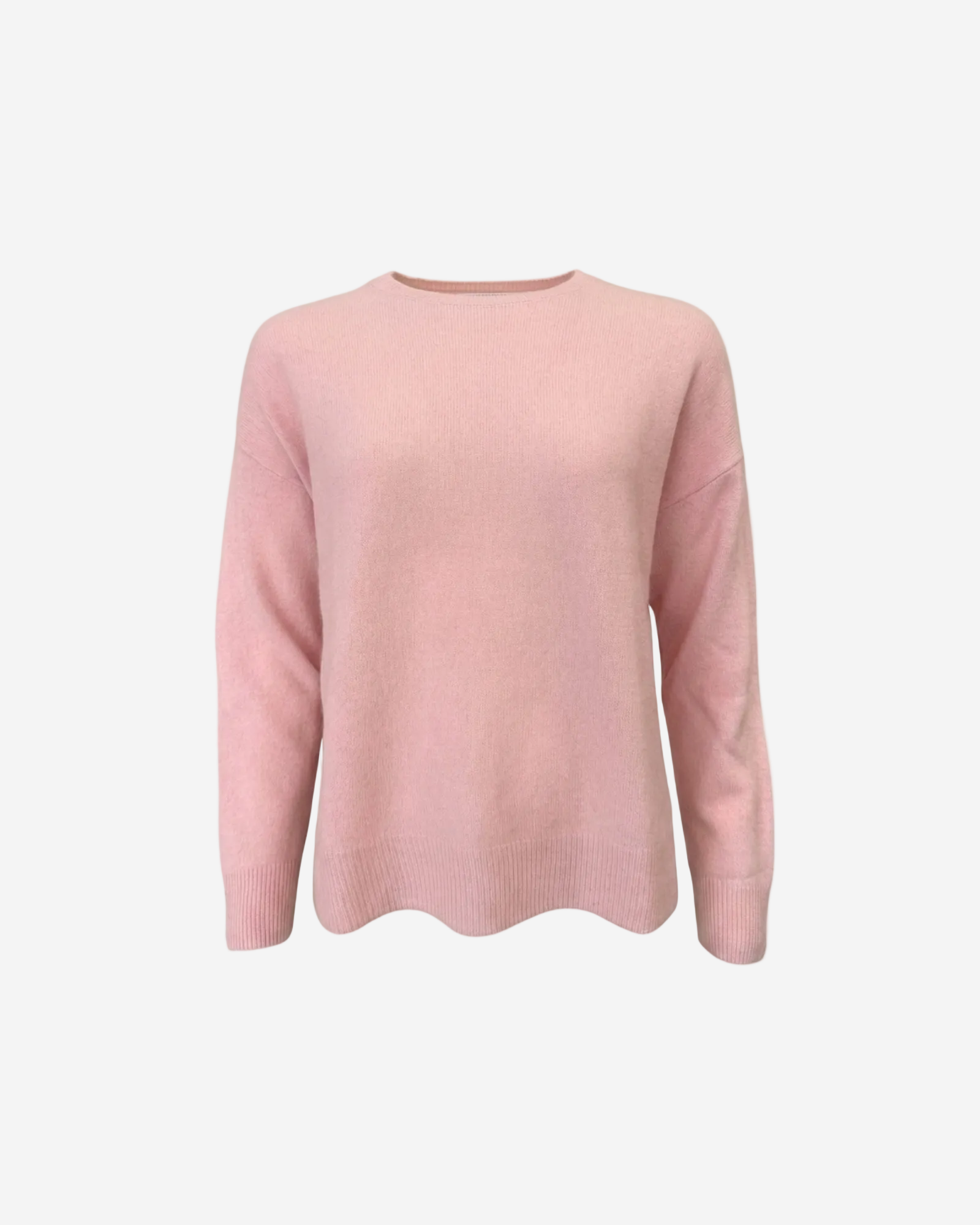 Pink sweater on a white background