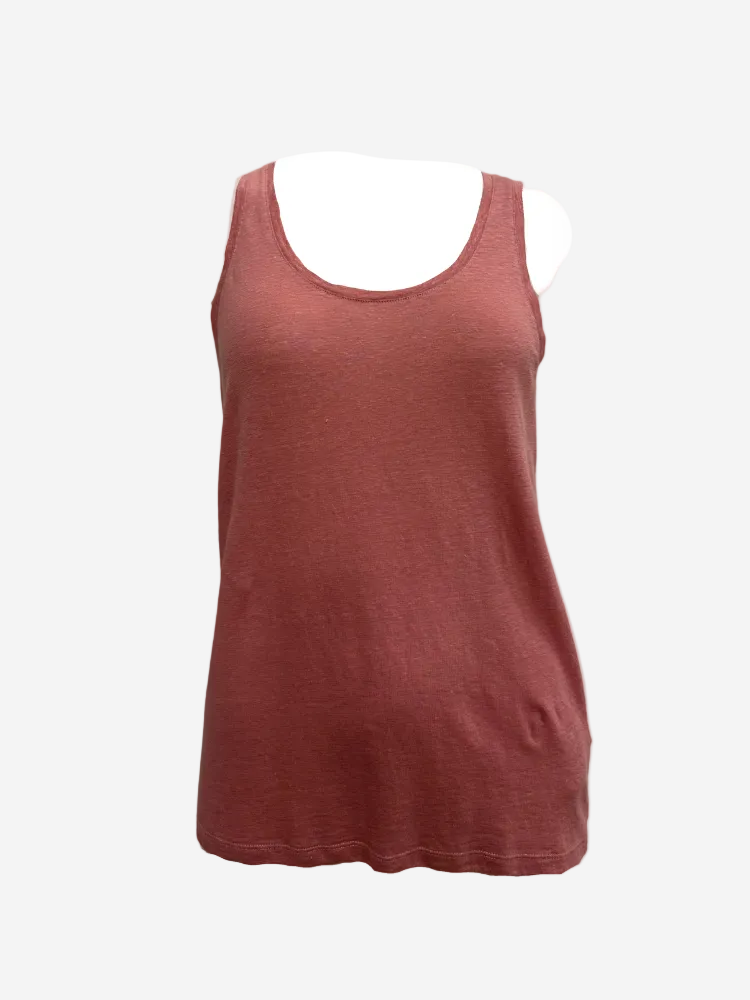 A solid red tank top