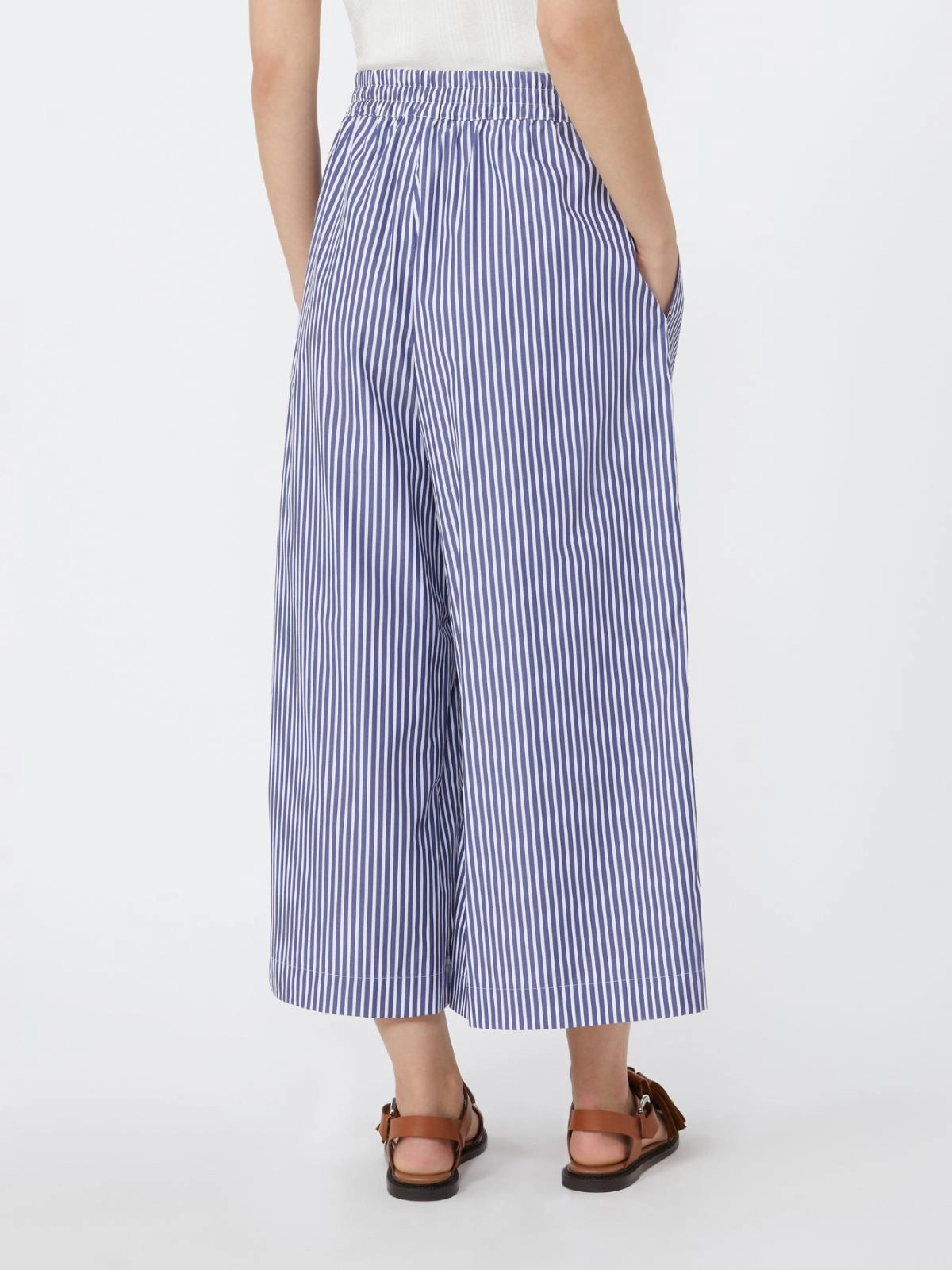 Ottone Cotton Poplin Trousers Navy