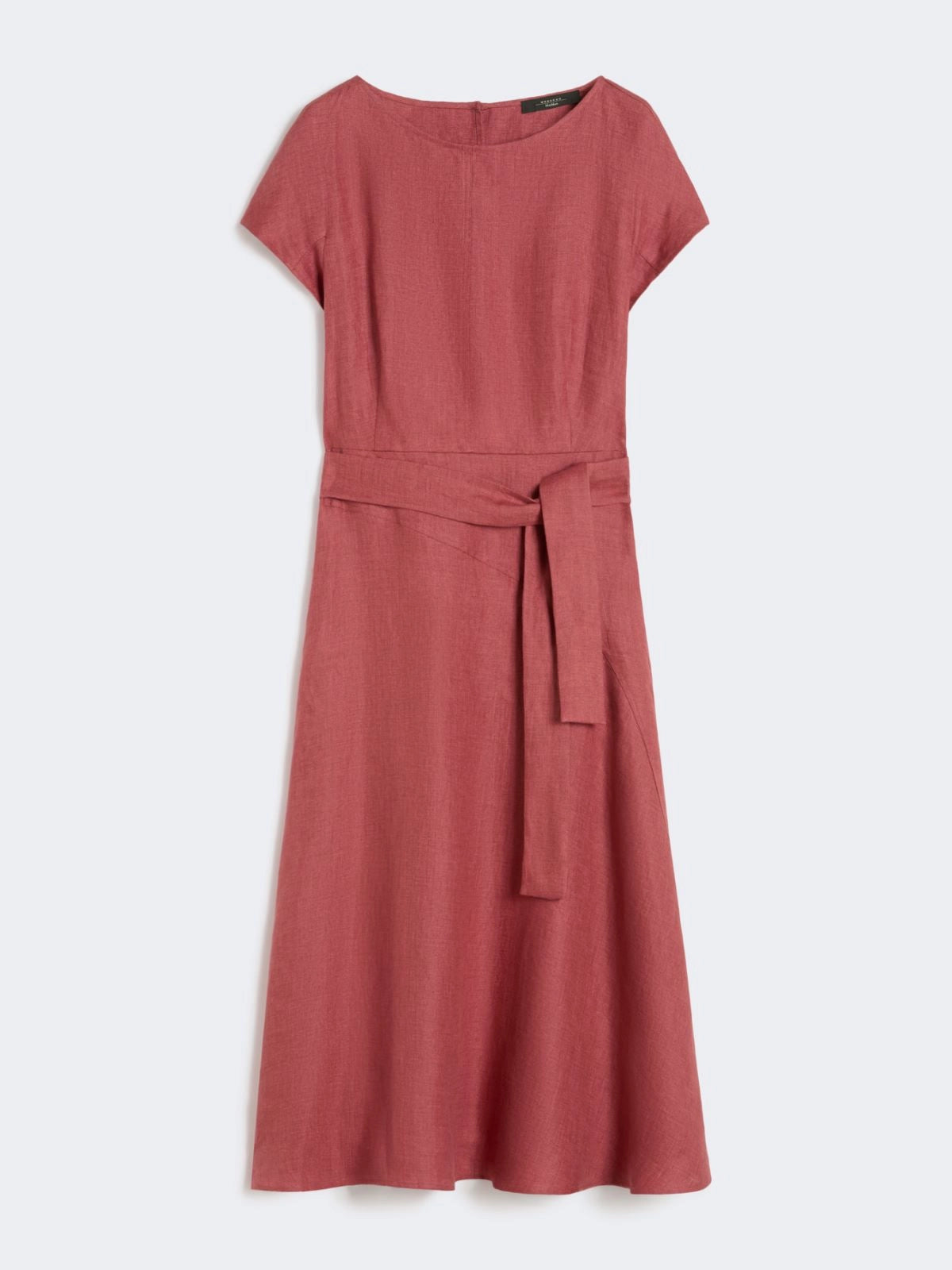 Linen canvas midi dress Cherry