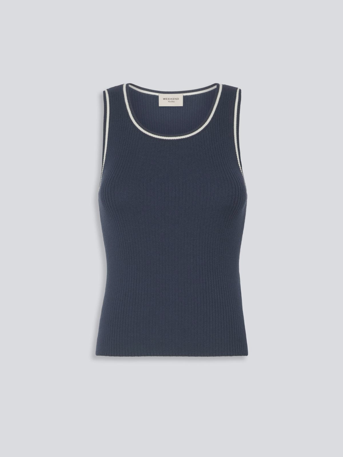 Viscose stretch knit tank Navy