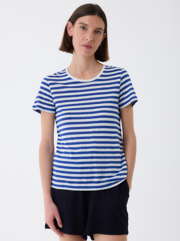 Short Sleeve Striped T-shirt  BLUE/WHITE
