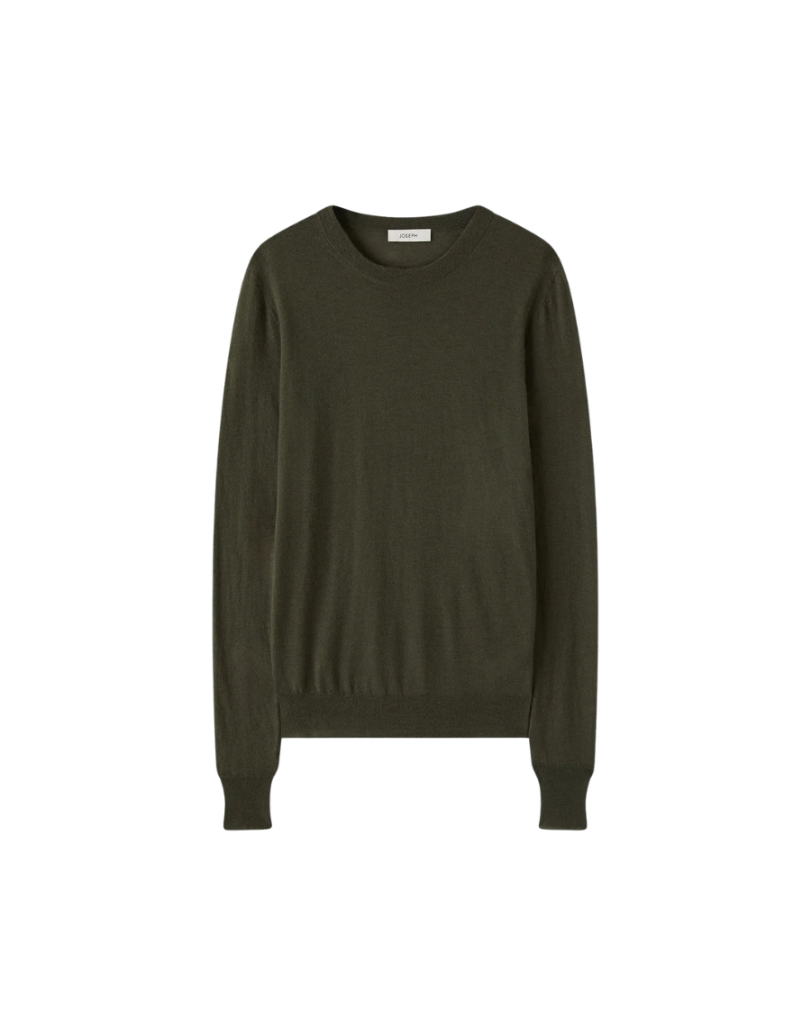Round Neck Sweater Palm Leaf